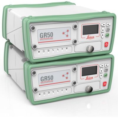 Leica GR30 GR50 GNSS reference receiver installed at permanent monitoring station