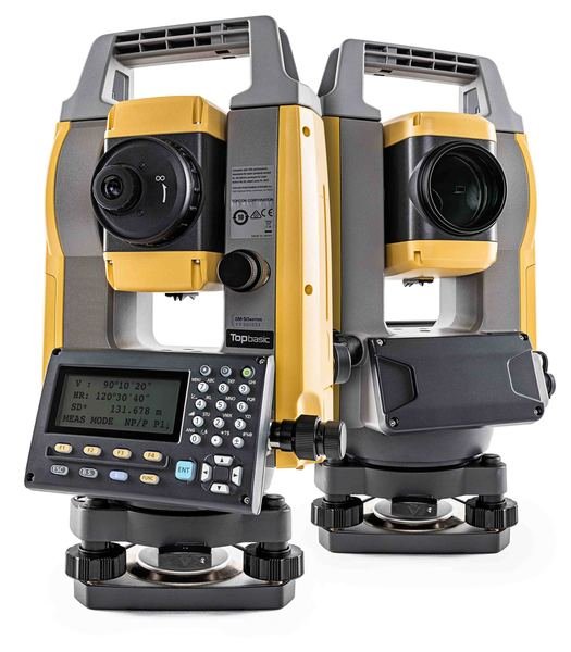Topcon GM-55 survey station on construction site