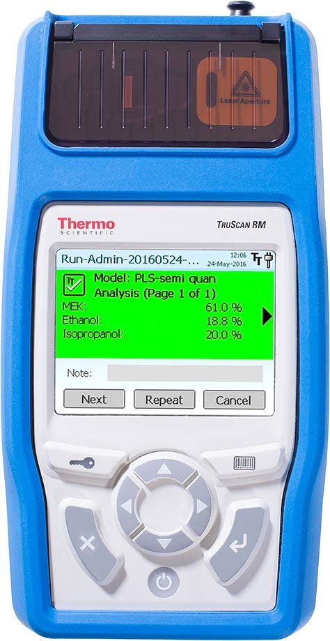 TruScan RM handheld Raman analyzer device