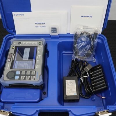 Olympus NORTEC 600D eddy current flaw detector in use