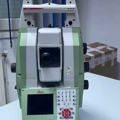 Leica Nova MS50 MultiStation surveying instrument in field