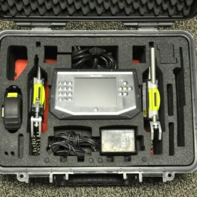 FixturLaser ECO laser shaft alignment system mounted on industrial motor coupling