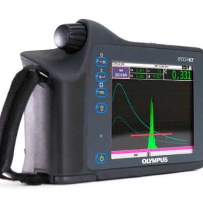 Olympus EPOCH 6LT ultrasonic flaw detector in field inspection