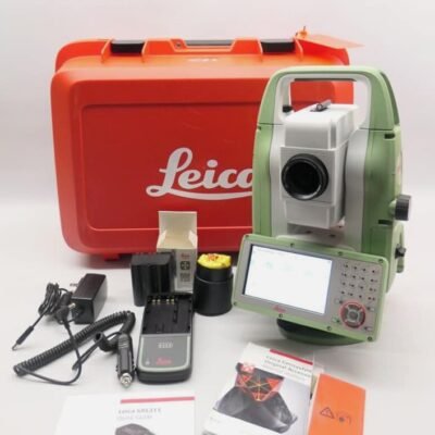 Leica TS10 manual total station on construction site